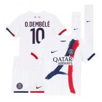 Paris Saint-Germain Ousmane Dembele #10 Vieras Peliasu Lasten 2024-25 Lyhythihainen (+ Lyhyet housut)